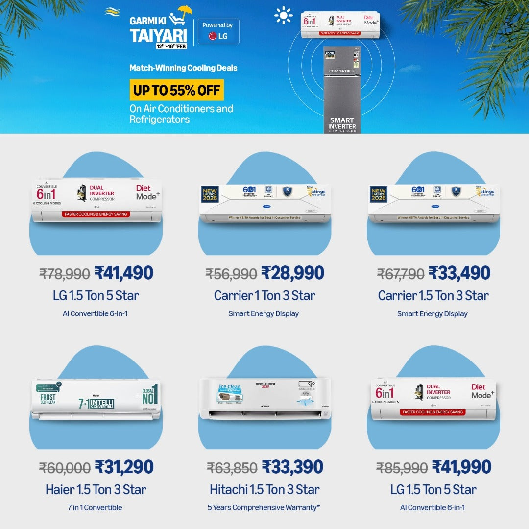 Air Conditioners and Refrigerators - Up to 55% off