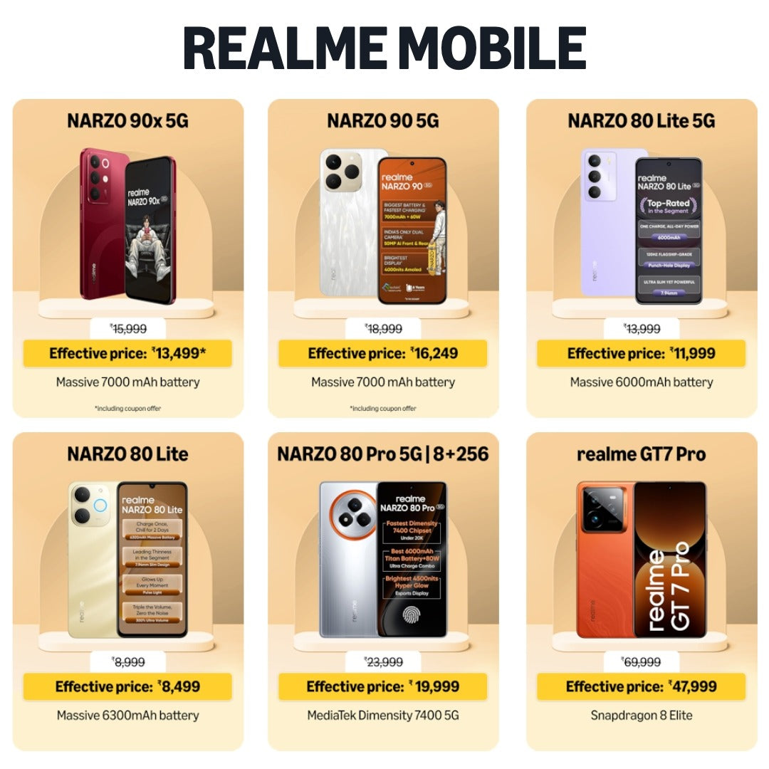 Deals On Realme Smartphones