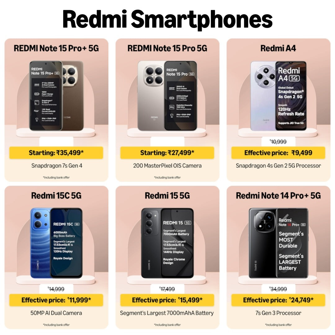 Deals On Redmi Smartphones
