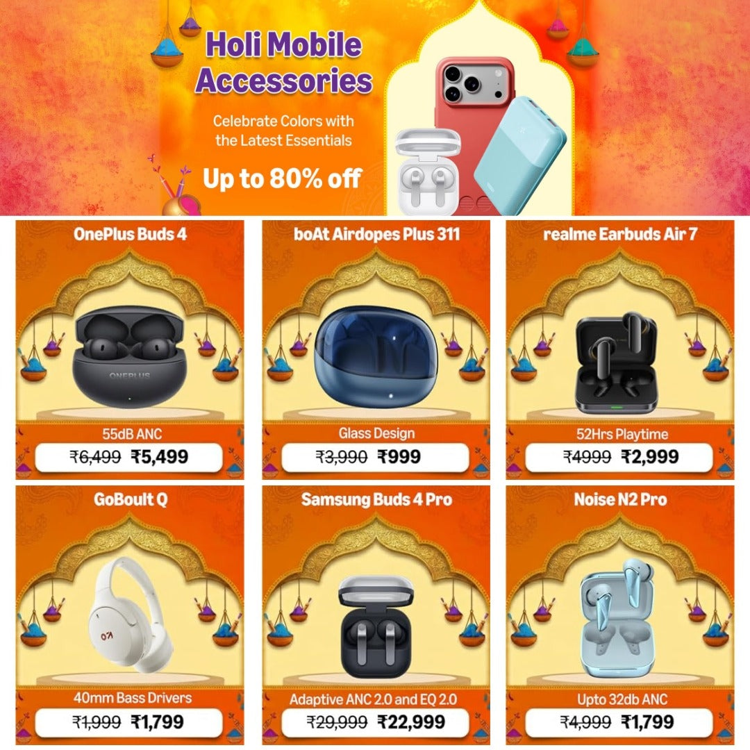 Holi Deals On Mobile Accessories