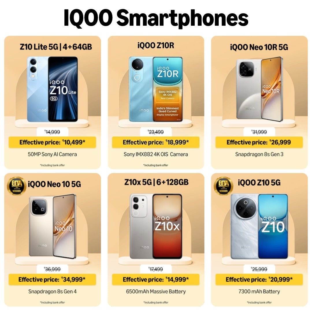 Deals On iQOO Smartphones