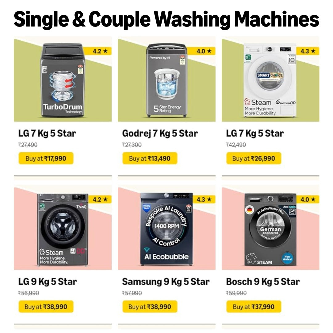 Single & Couple Washing Machines