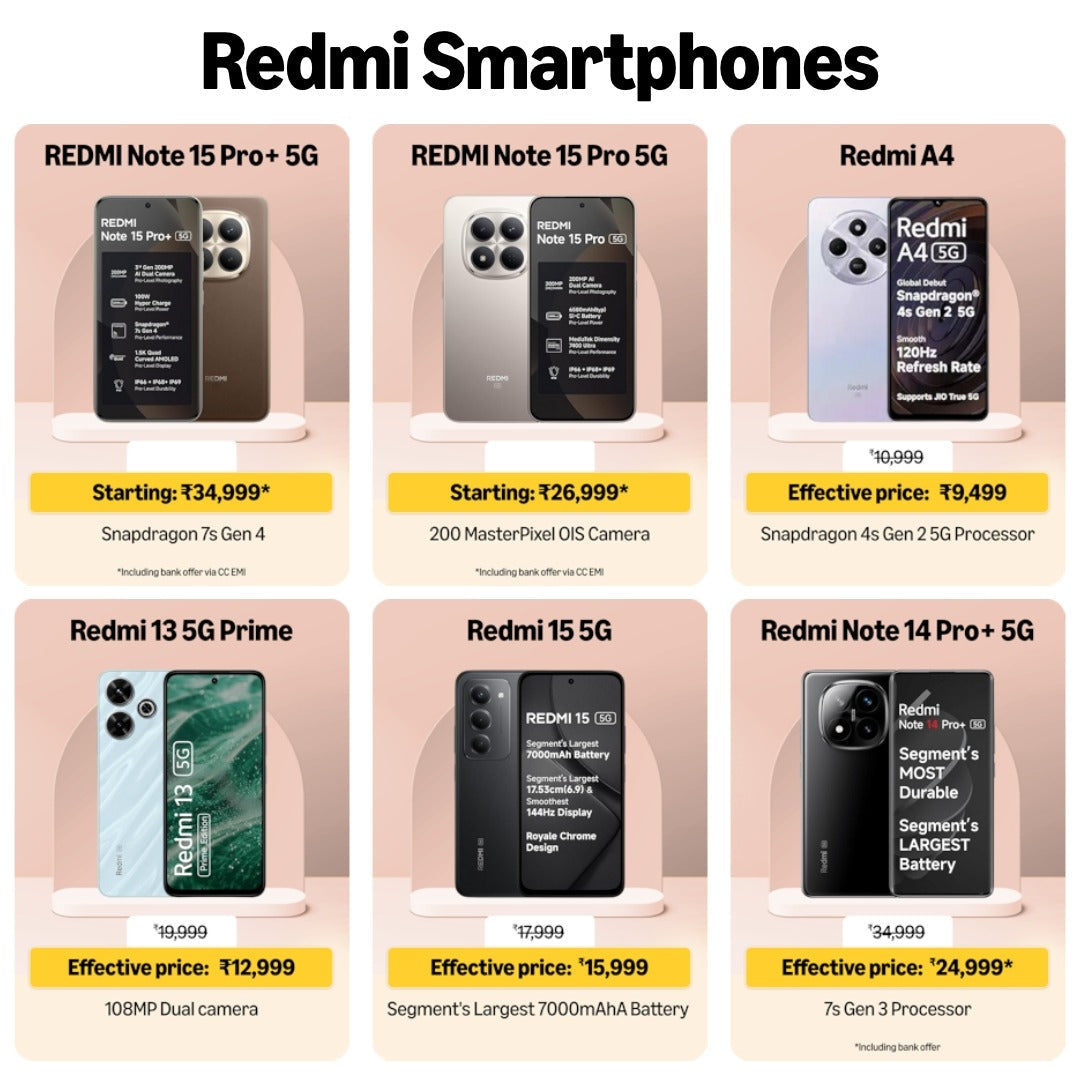 Deals On Redmi Smartphones