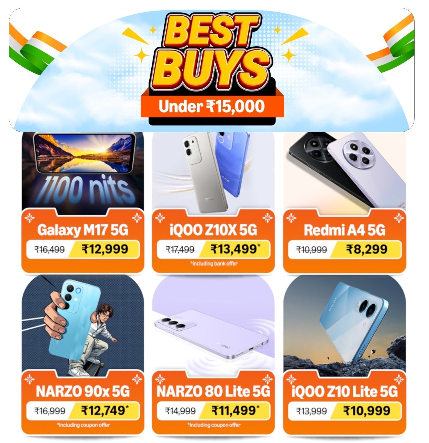 💥 Mobile Best Buys Under ₹15,000 💥