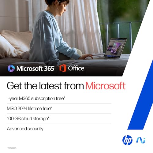 HP Omnibook 5 OLED, Snapdragon X Processor (16GB LPDDR5x,1TB SSD) 2K OLED, Micro-Edge, 16''/40.6cm, Win11, M365*Office24, Glacier Silver, 1.59kg, fb0001QU, FHD Camera, Backlit, Next-Gen AI Laptop