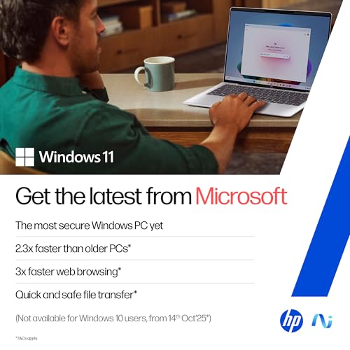 HP Omnibook 5 OLED, Snapdragon X Processor (16GB LPDDR5x,1TB SSD) 2K OLED, Micro-Edge, 16''/40.6cm, Win11, M365*Office24, Glacier Silver, 1.59kg, fb0001QU, FHD Camera, Backlit, Next-Gen AI Laptop