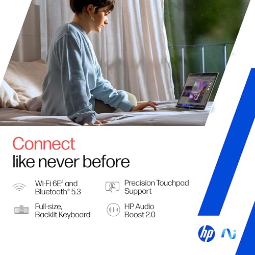 HP Omnibook 5 OLED, Snapdragon X Processor (16GB LPDDR5x,1TB SSD) 2K OLED, Micro-Edge, 16''/40.6cm, Win11, M365*Office24, Glacier Silver, 1.59kg, fb0001QU, FHD Camera, Backlit, Next-Gen AI Laptop