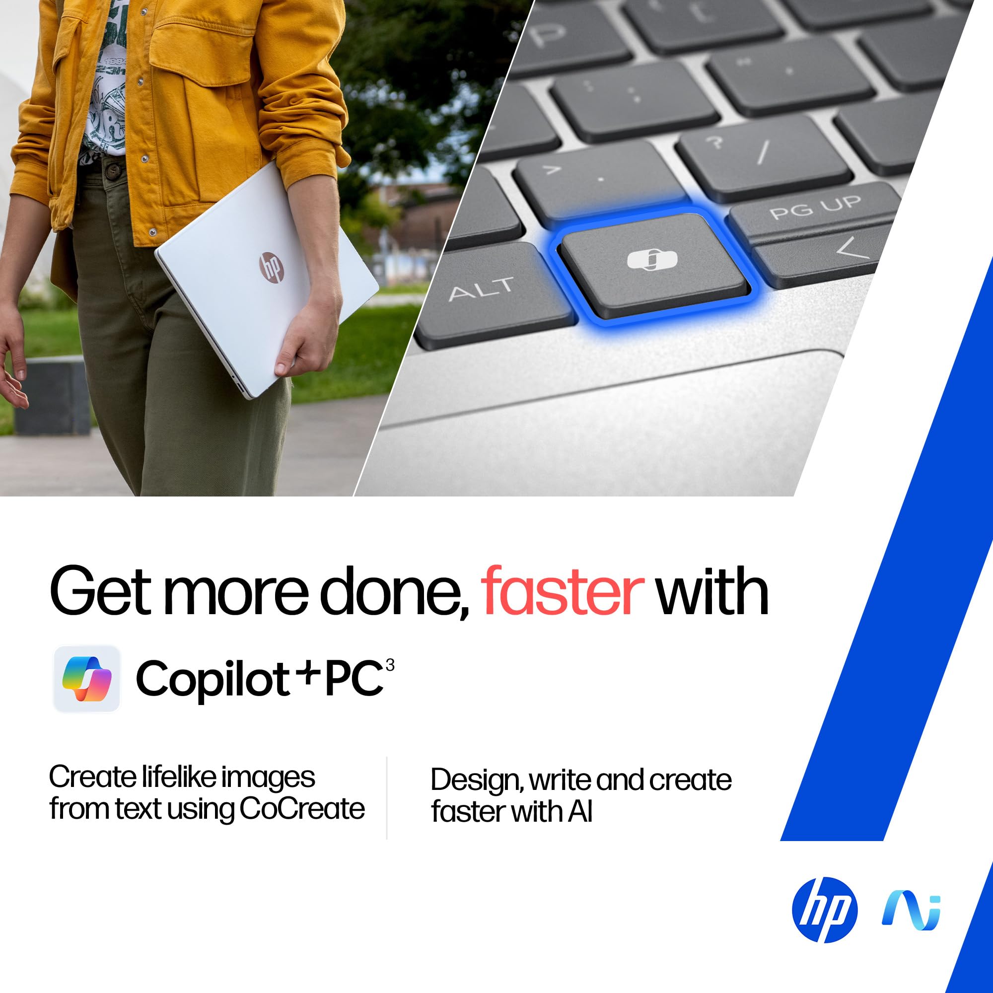 HP Omnibook 5 OLED, Snapdragon X Processor (16GB LPDDR5x,1TB SSD) 2K OLED, Micro-Edge, 16''/40.6cm, Win11, M365*Office24, Glacier Silver, 1.59kg, fb0001QU, FHD Camera, Backlit, Next-Gen AI Laptop