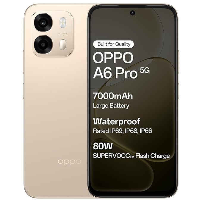 OPPO A6X 4G Smartphone | 4GB RAM | 64GB Storage | Ice Blue | No-Cost EMI & Exchange Offers