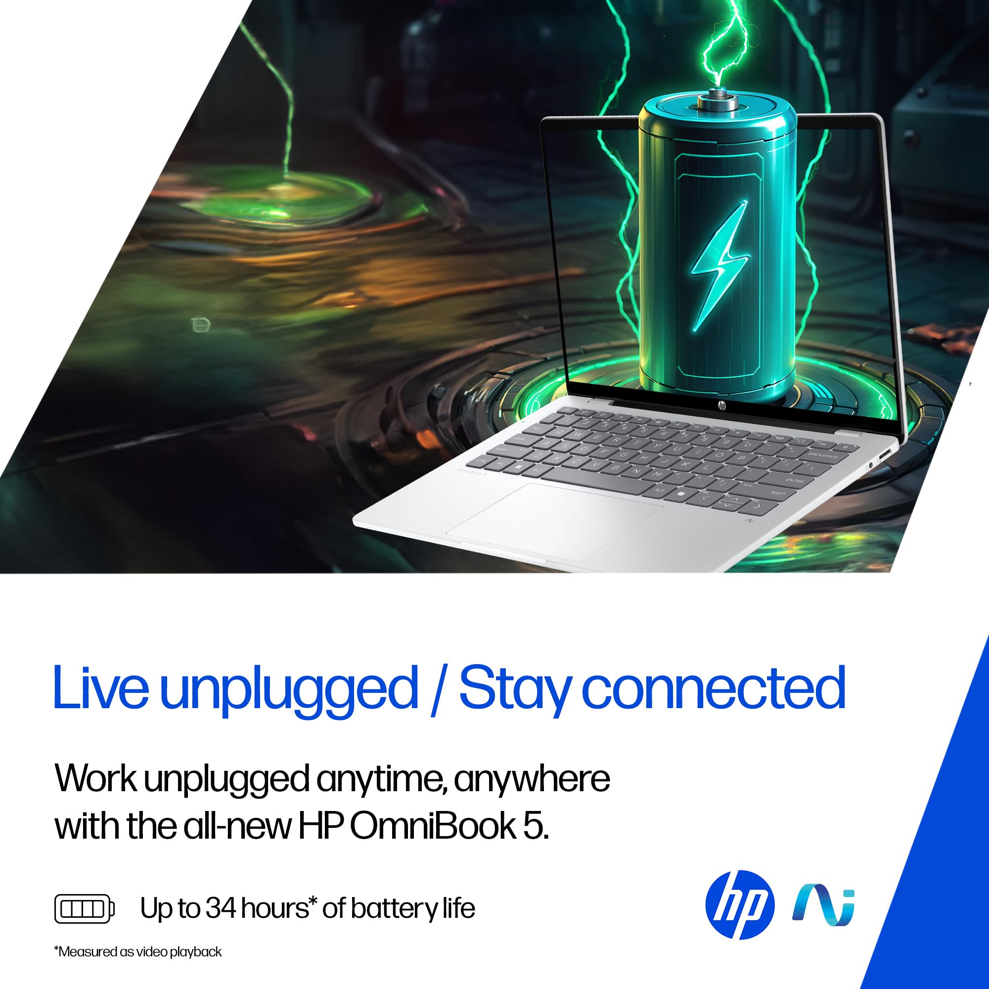 HP Omnibook 5 OLED, Snapdragon X Processor (16GB LPDDR5x,1TB SSD) 2K OLED, Micro-Edge, 16''/40.6cm, Win11, M365*Office24, Glacier Silver, 1.59kg, fb0001QU, FHD Camera, Backlit, Next-Gen AI Laptop