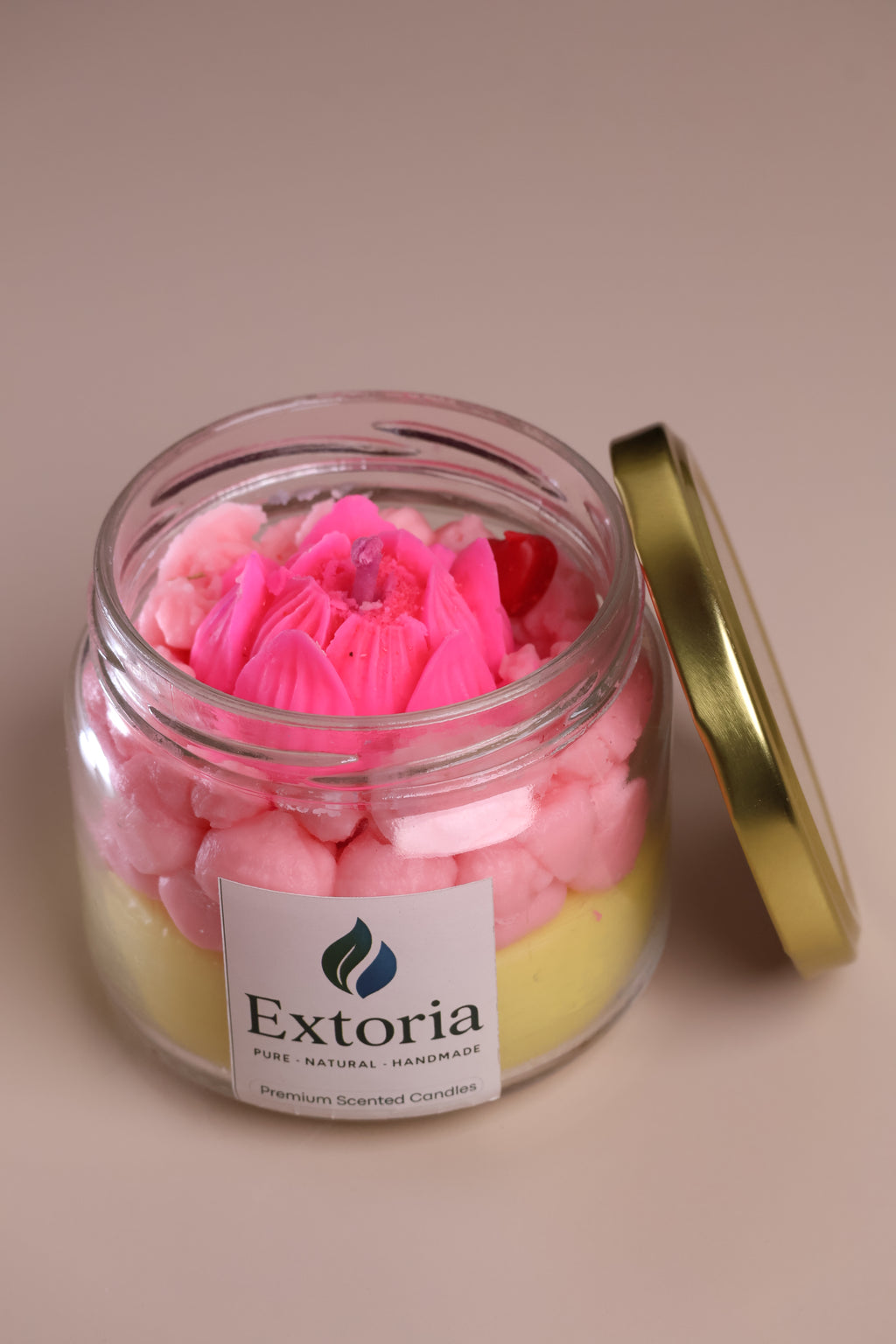 Extoria Handmade Premium Scented Candle - 300ml & Lid (Pack of 2 Candles)