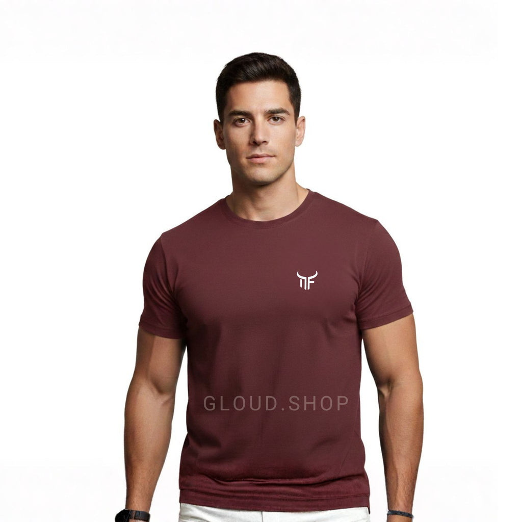NO FUSS Men’s Solid Crew Neck T-Shirt – XL (Pack of 4, Assorted Colours)