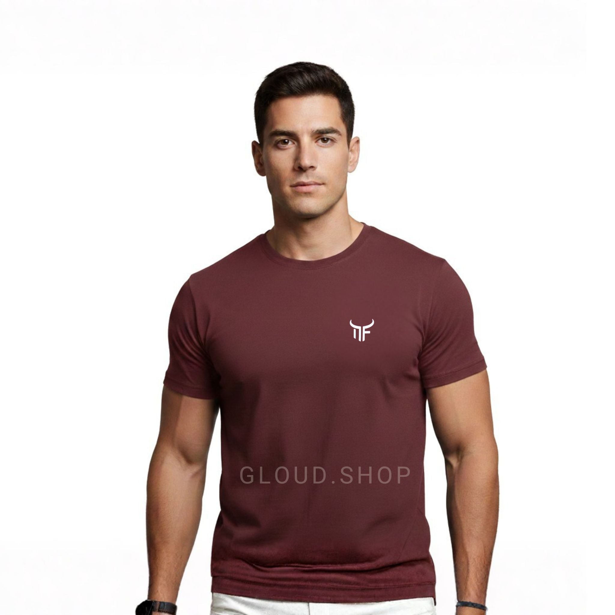 NO FUSS Men’s Solid Crew Neck T-Shirt – XL (Pack of 4, Assorted Colours)