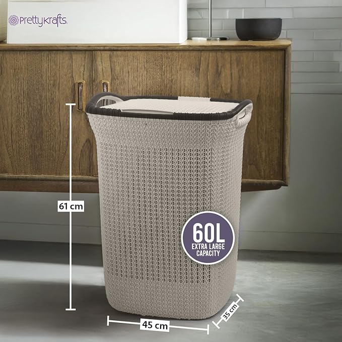prettykrafts-60l-laundry-basket-lid
