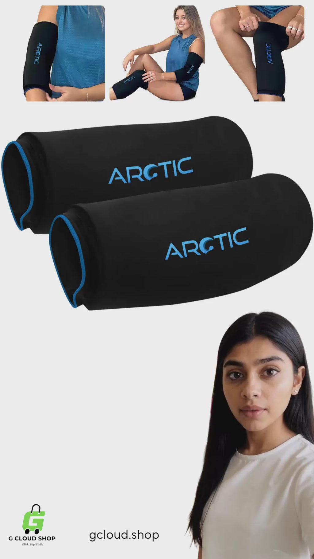 Arctic Neck Relief Knee & Elbow Ice Pack-Two Pack-Cold & Heat Therapy For Knee, Elbow, Thigh Flexible Cold Wrap For Pain & Injuries Of Knee, Elbow, Ankle, Calf, For Injury & Post Workout Recovery.